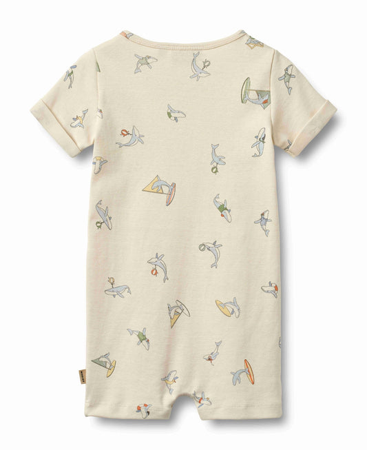 Whale Friends Alfred Jumpsuit | Wheat