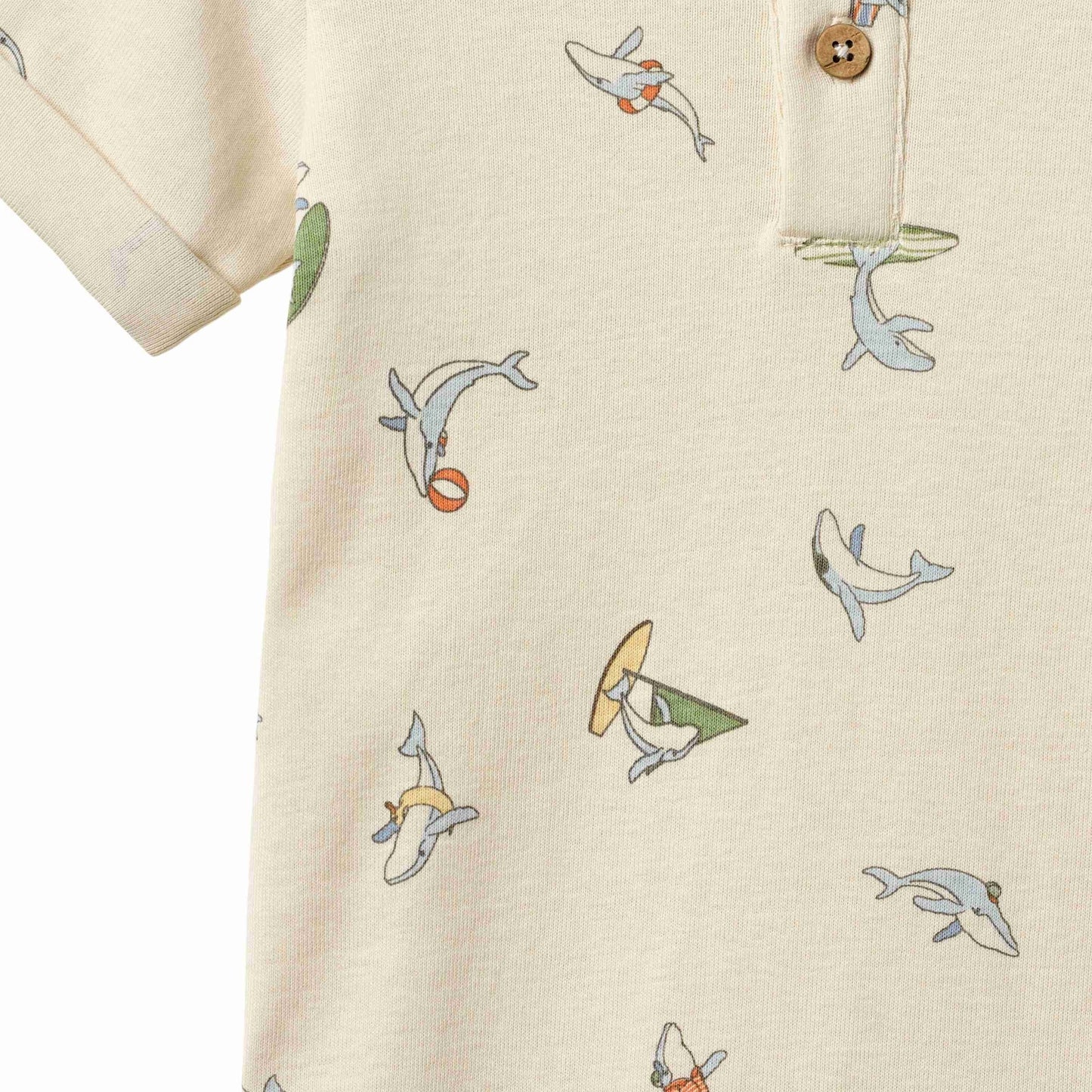 Whale Friends Alfred Jumpsuit | Wheat