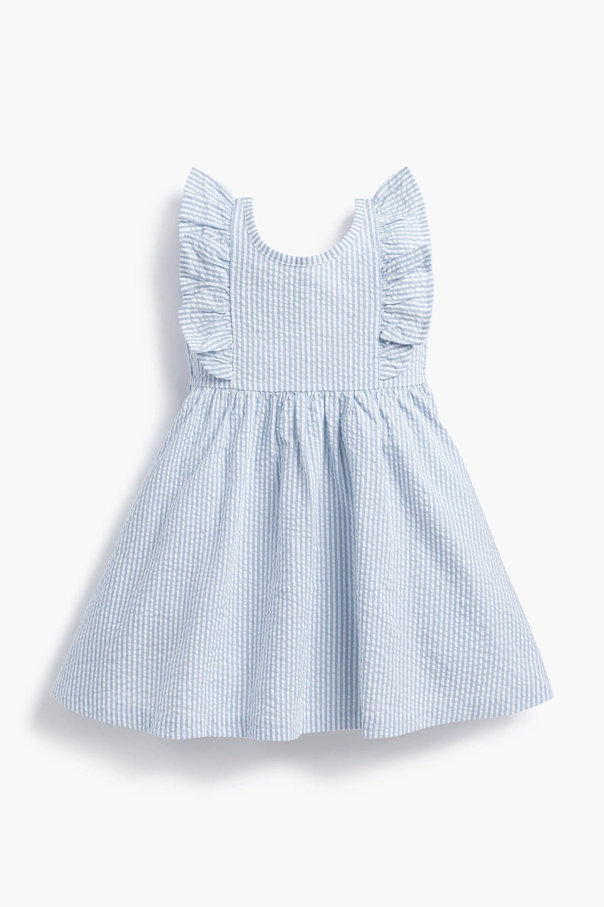 Garden Party Blue Seersucker Dress | Monica + Andy
