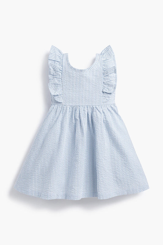 Garden Party Blue Seersucker Dress | Monica + Andy