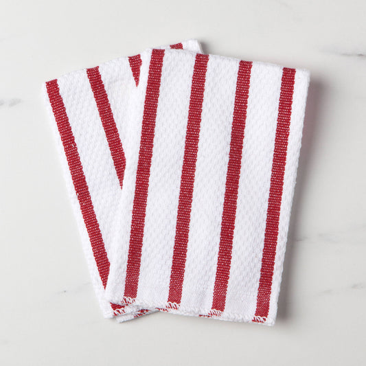Basketweave Red Dishcloths (Set of 2) | Danica