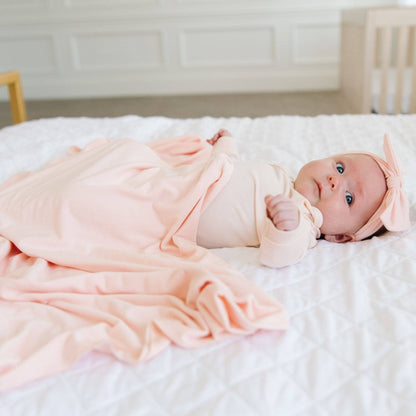 Blush Newborn Knotted Gown | Copper Pearl