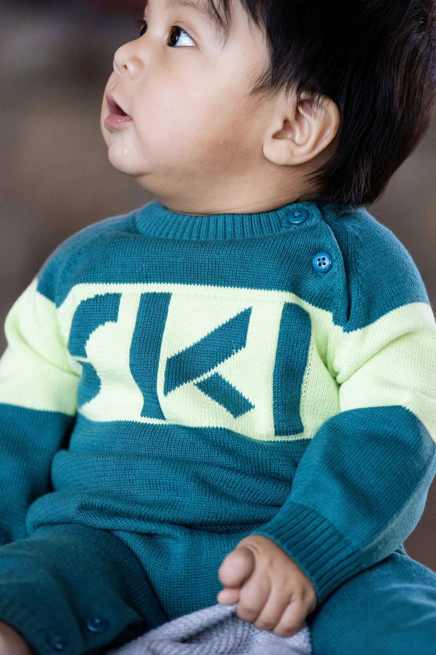 Green Ski Sweater Romper | Monica + Andy