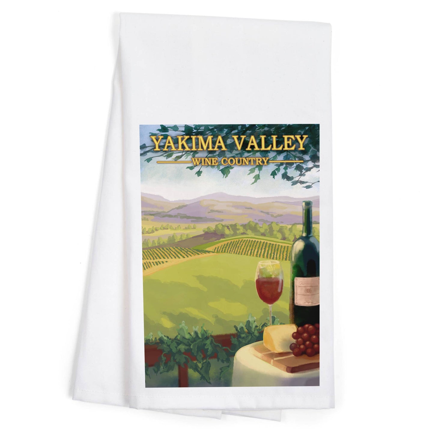 Yakima Valley Wine Country Tea Towel | Lantern Press