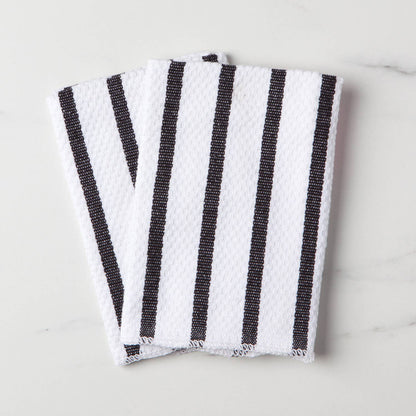 Basketweave Black Dishcloths (Set of 2) | Danica