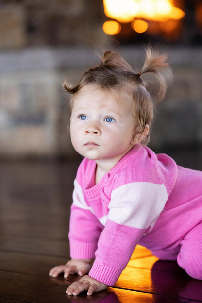 Pink Ski Sweater Romper | Monica + Andy