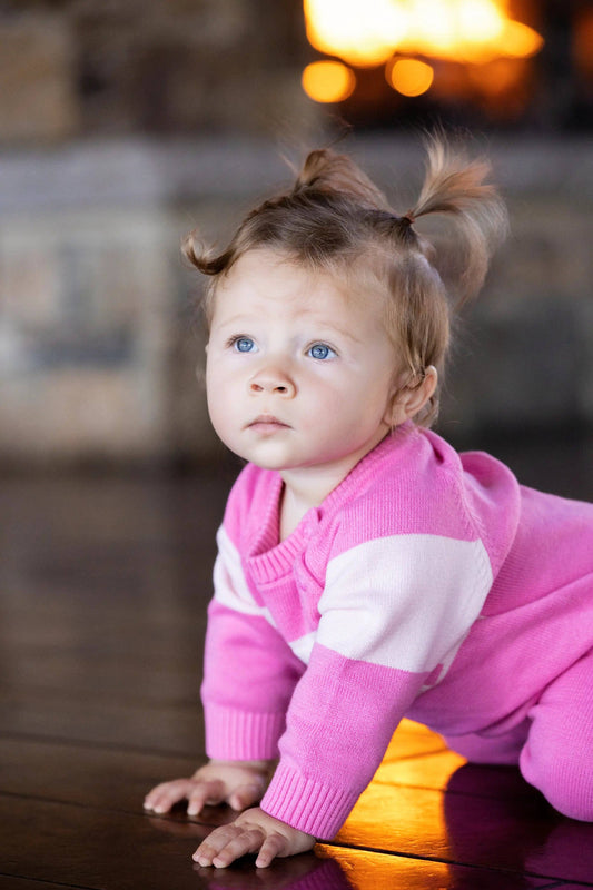 Pink Ski Sweater Romper | Monica + Andy