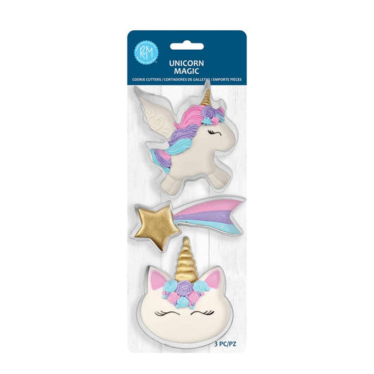 Unicorn Magic 3 PC Cookie Cutter Set | R&M International