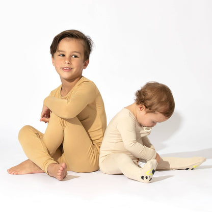 Oat Bamboo Convertible Romper | Bellabu Bear