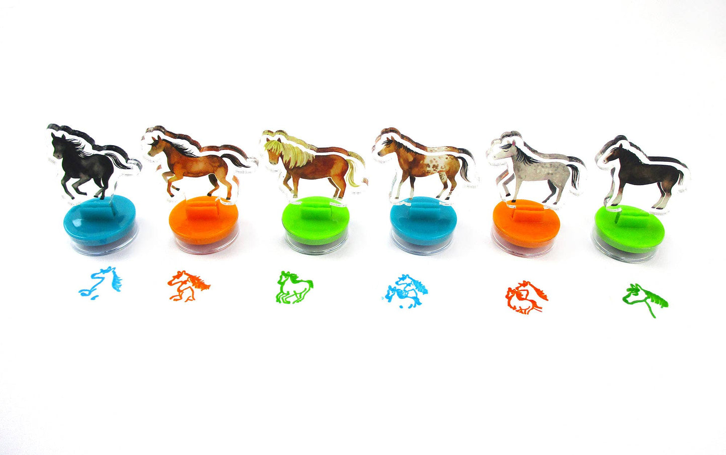 Horse Acrylic Self-Inking Stampers, 6 Pcs | Tiny Mills