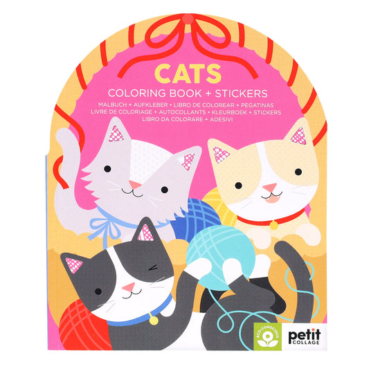 Cats Coloring and Sticker Book | Petit Collage