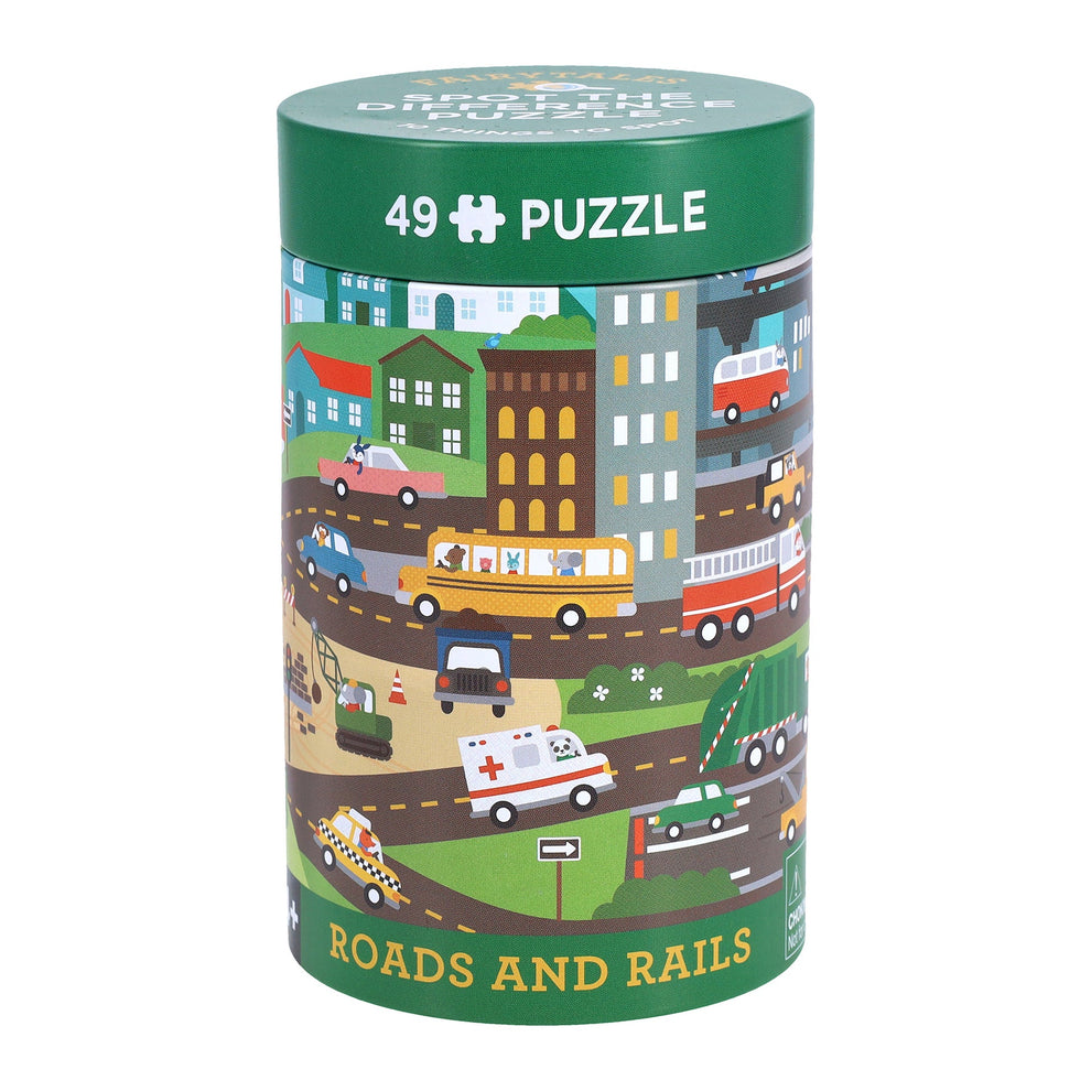 Spot the Difference Puzzle: Roads and Rails | Petit Collage – English ...