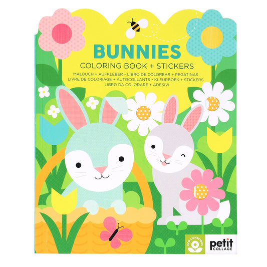 Bunnies Coloring and Sticker Book | Petit Collage