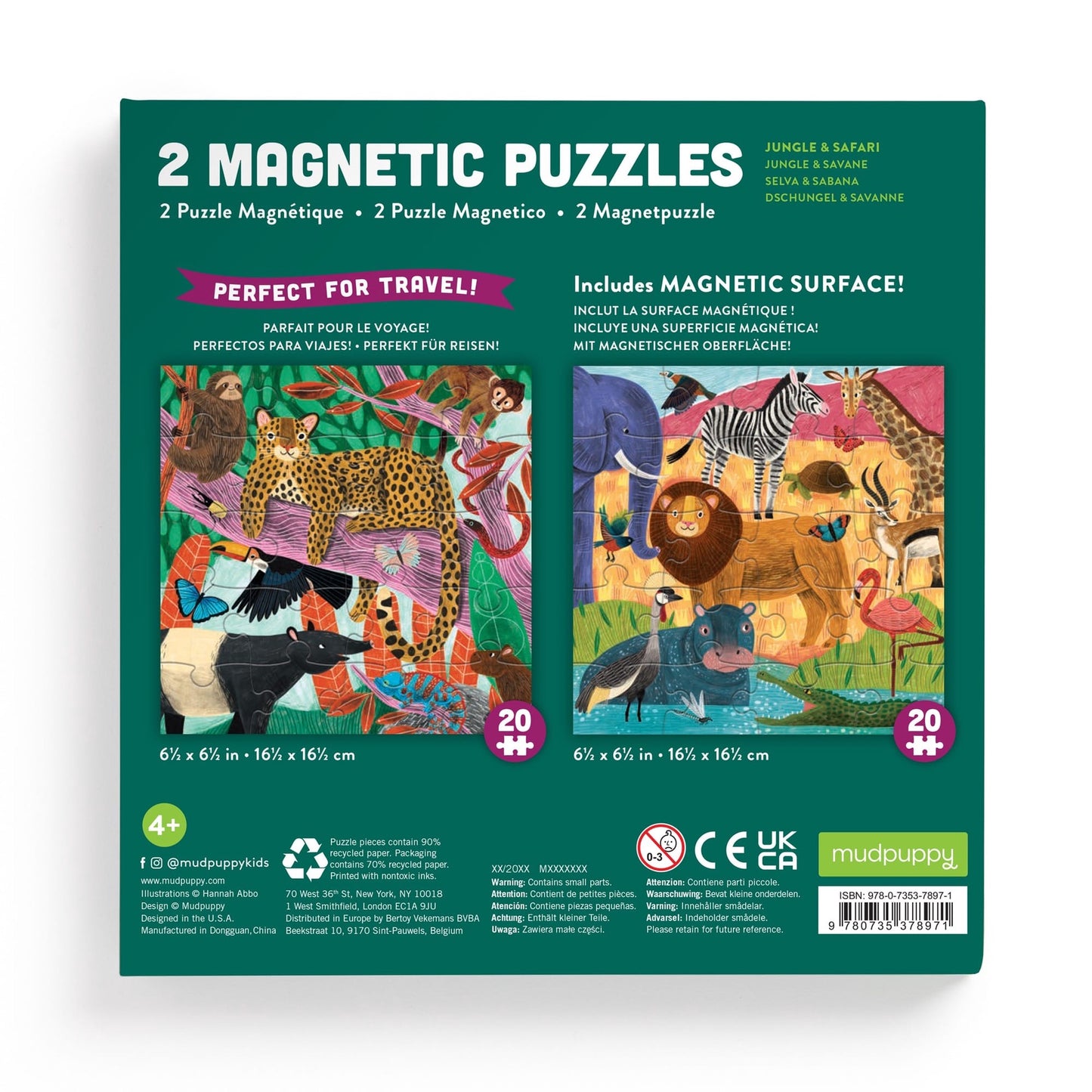 Jungle & Safari Magnetic Puzzle | Mudpuppy