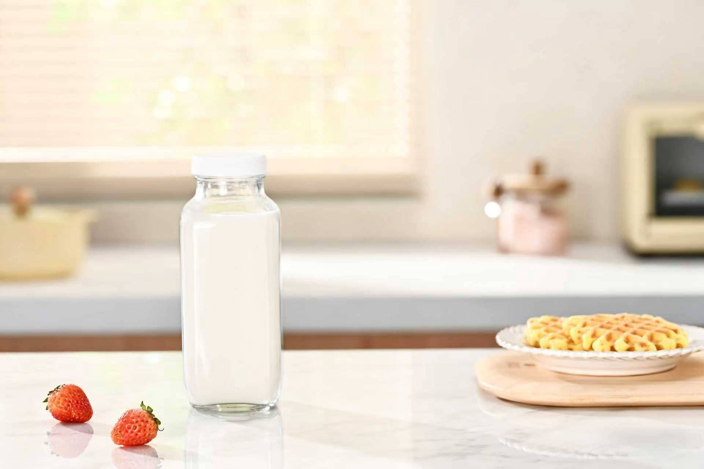Square Glass Milk Bottle | Fox Run Brands