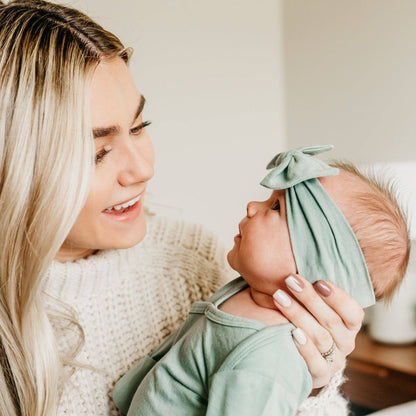 Briar Knit Headband Bow | Copper Pearl
