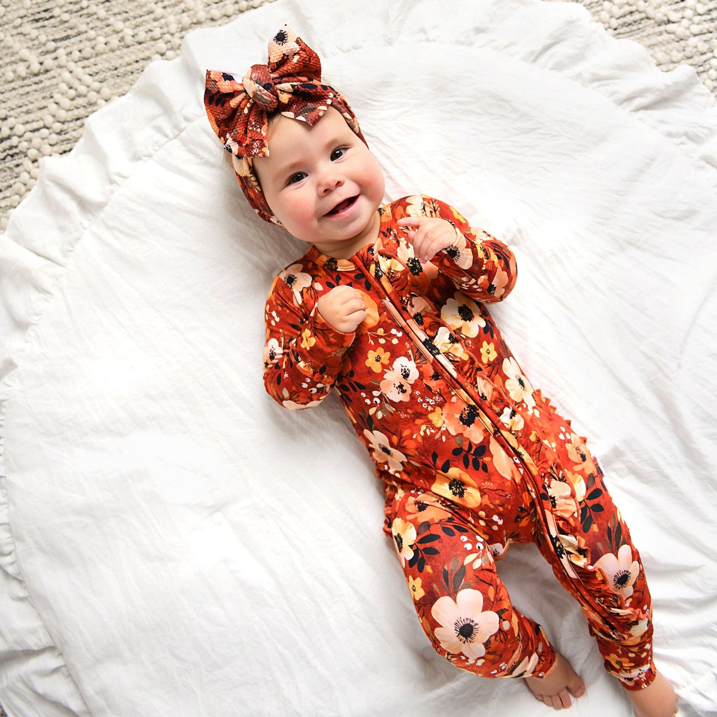 Auburn Ruffle Romper | Gigi & Max