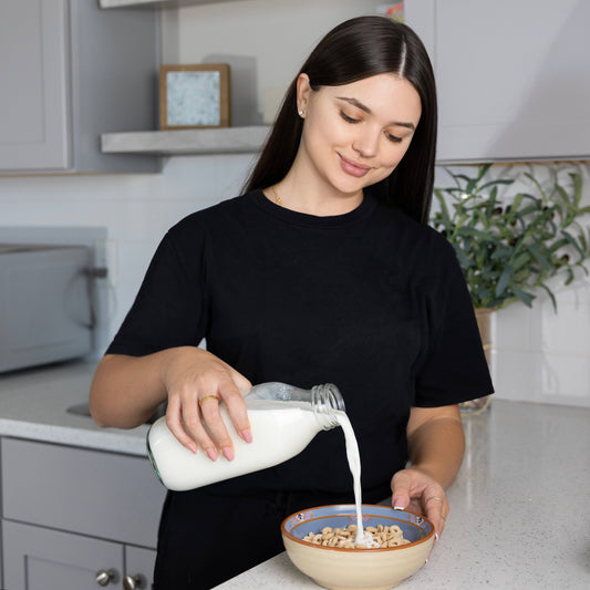 Glass Milk Bottle With Lid | Fox Run Brands