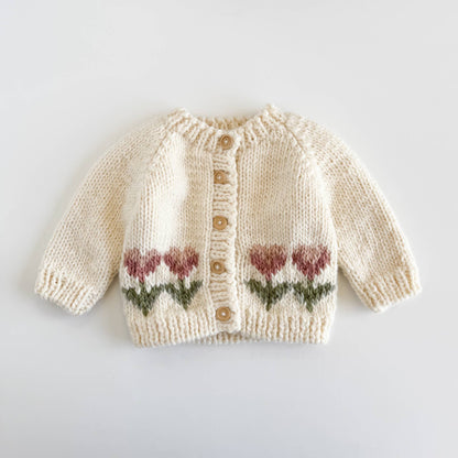 Tulip Flower Cardigan | Figgy Friends