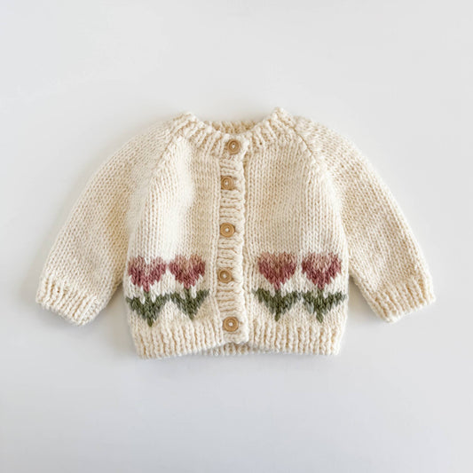 Tulip Flower Cardigan | Figgy Friends