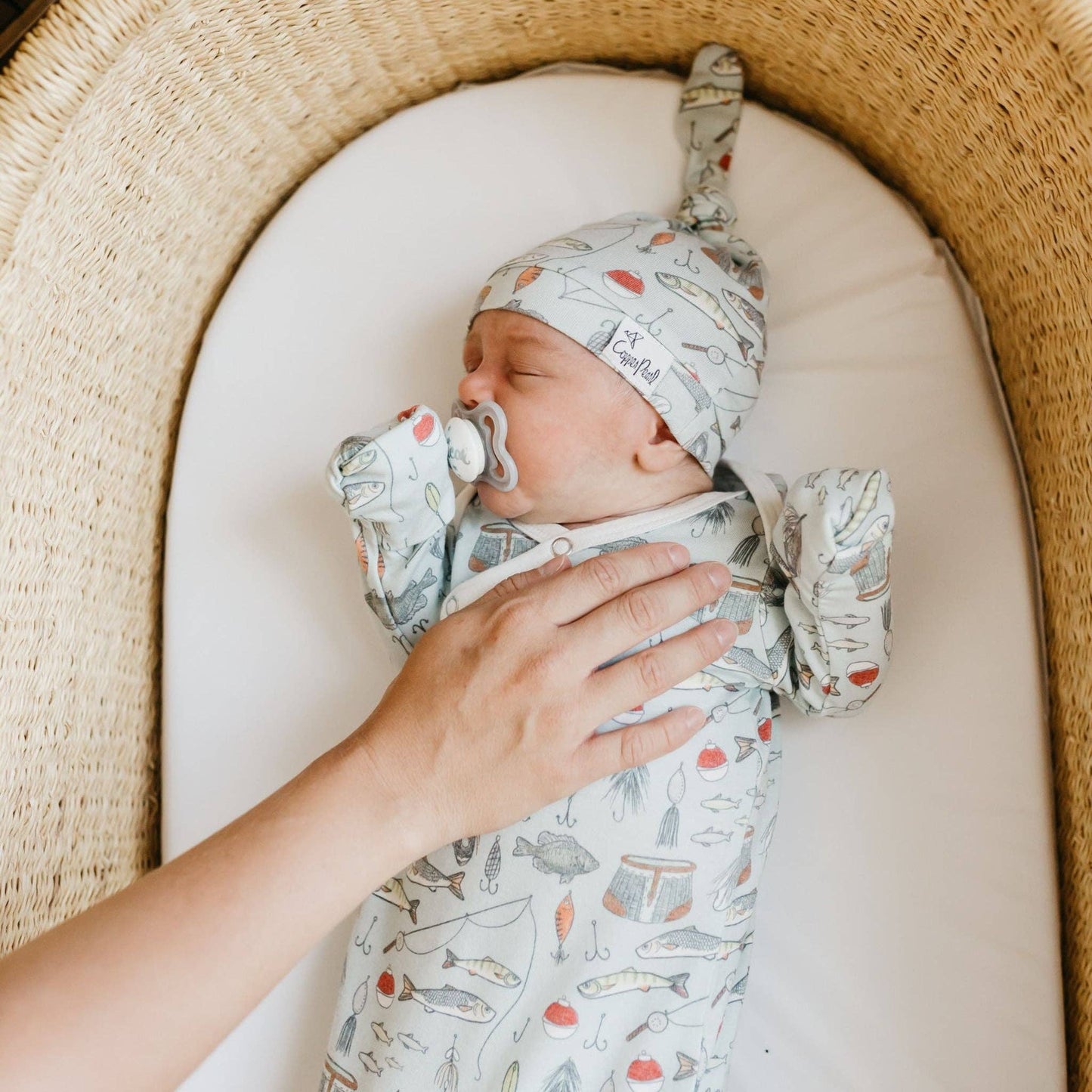 Trout Newborn Knotted Gown | Copper Pearl