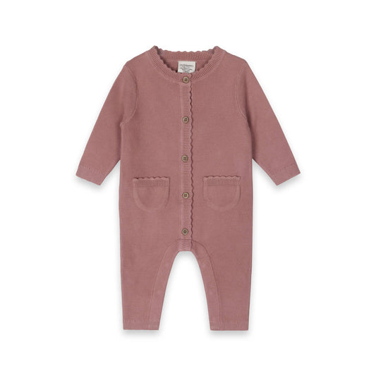 Classic Pocket & Button Chunky Knit Jumpsuit | Viverano Organics