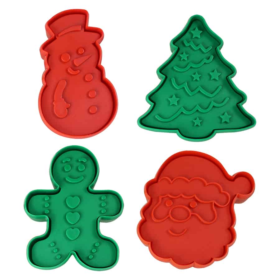 Christmas Cookie Stamps Double Sided S/4 | R&M International