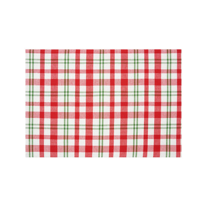 Strawberry Patch & Plaid Double Sided Placemat | C&F Home