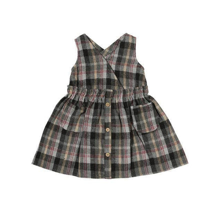 Matilda Dress in Charcoal Plaid | Vignette