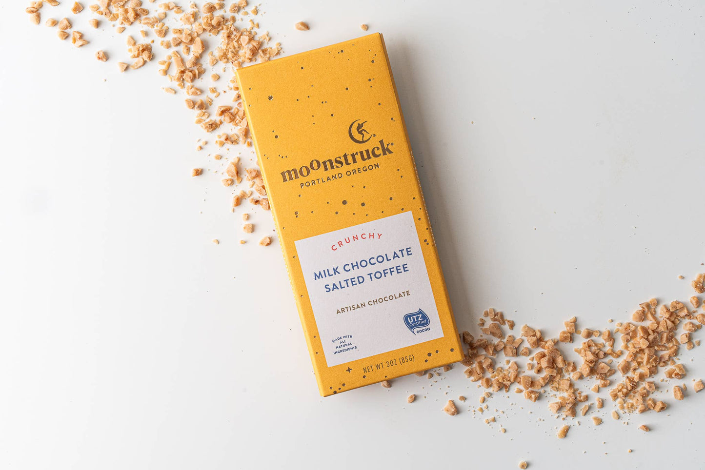 Crunchy Milk Salted Toffee Bar | Moonstruck Chocolate Co.