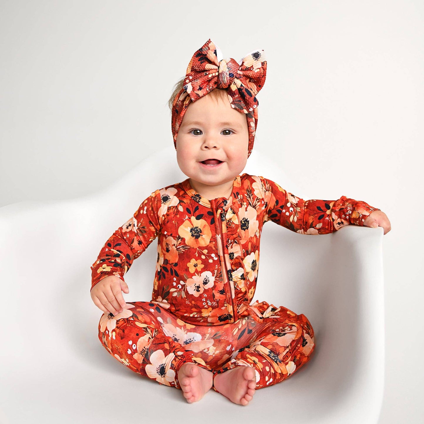Auburn Ruffle Romper | Gigi & Max