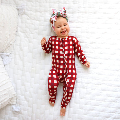 Emery Plaid Zip Romper | Gigi & Max
