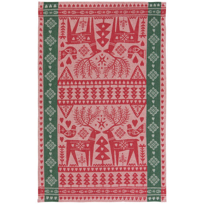 Folk Forest Christmas Jacquard Towel | Now Designs