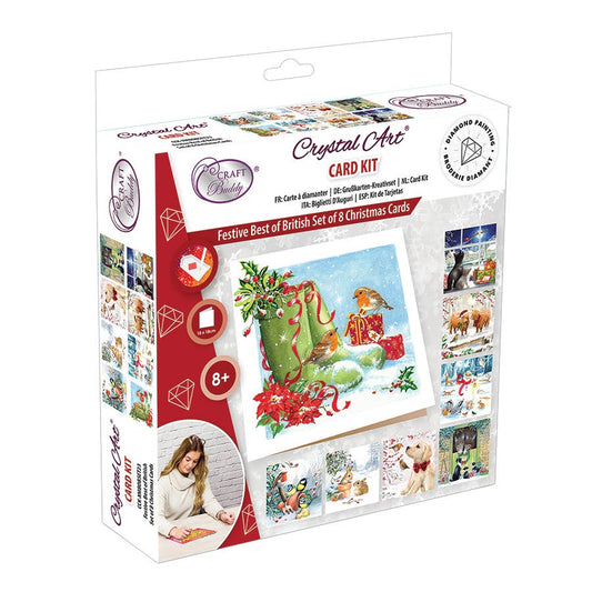 Crystal Art Card Kit: British Christmas Cards | Outset Games