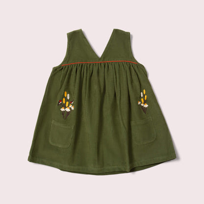 Chive Corduroy Swing Dress | Little Green Radicals