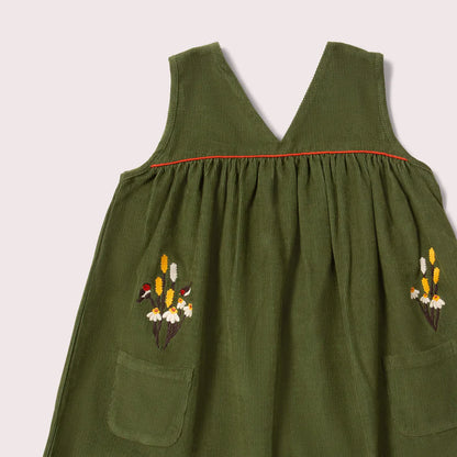 Chive Corduroy Swing Dress | Little Green Radicals