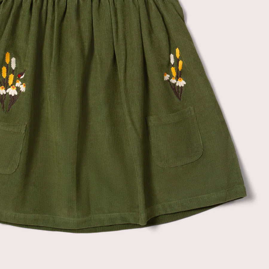 Chive Corduroy Swing Dress | Little Green Radicals