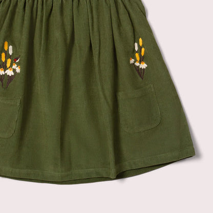 Chive Corduroy Swing Dress | Little Green Radicals