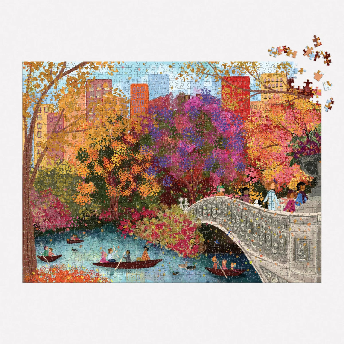 Joy Laforme Autumn on Bow Bridge Puzzle (1000 Piece) | Galison