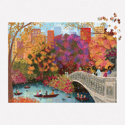 Joy Laforme Autumn on Bow Bridge Puzzle (1000 Piece) | Galison
