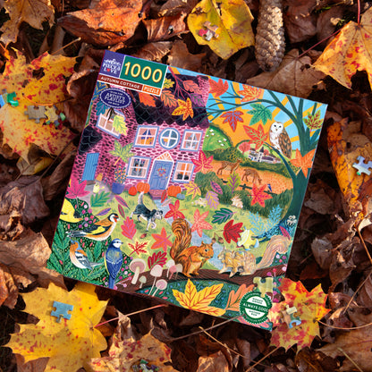 Autumn Cottage Puzzle (1000pc) | Eeboo