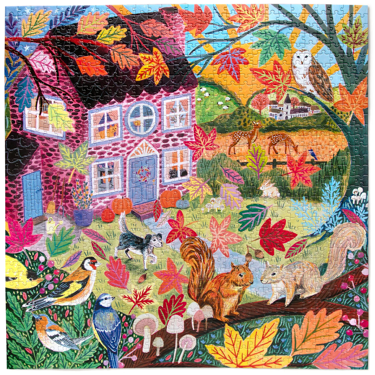 Autumn Cottage Puzzle (1000pc) | Eeboo