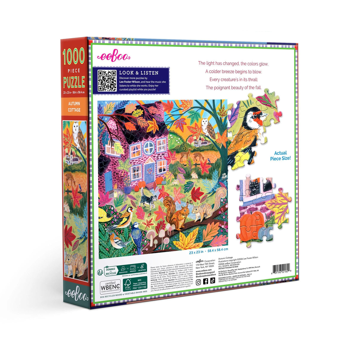 Autumn Cottage Puzzle (1000pc) | Eeboo