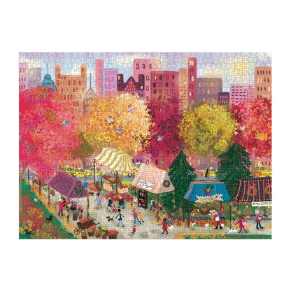 Joy Laforme Autumn at the City Market Puzzle (1000 Piece) | Galison