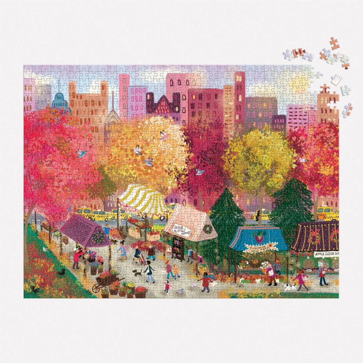 Joy Laforme Autumn at the City Market Puzzle (1000 Piece) | Galison
