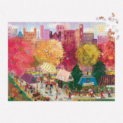 Joy Laforme Autumn at the City Market Puzzle (1000 Piece) | Galison