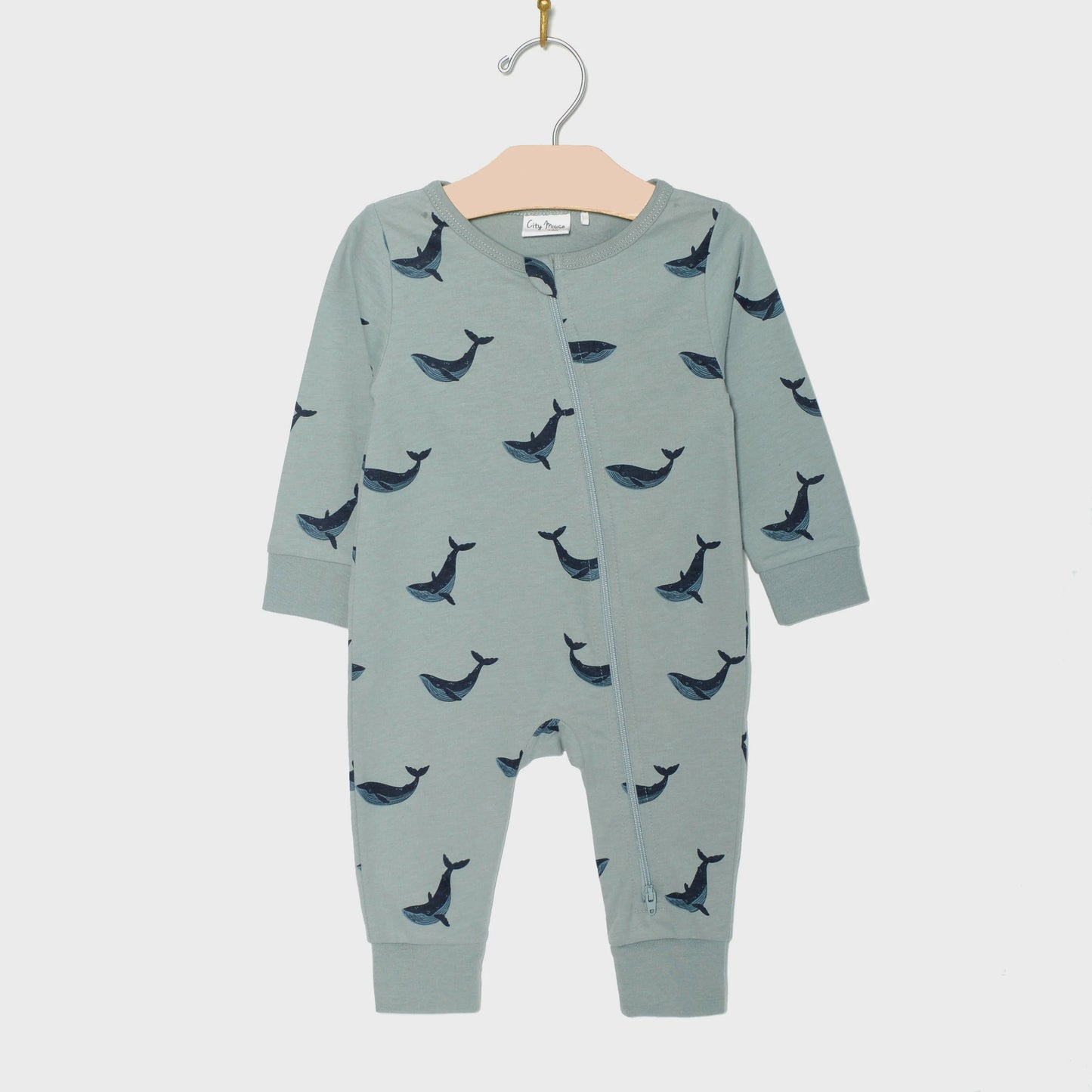 Blue Whale Zip Romper | City Mouse Studio