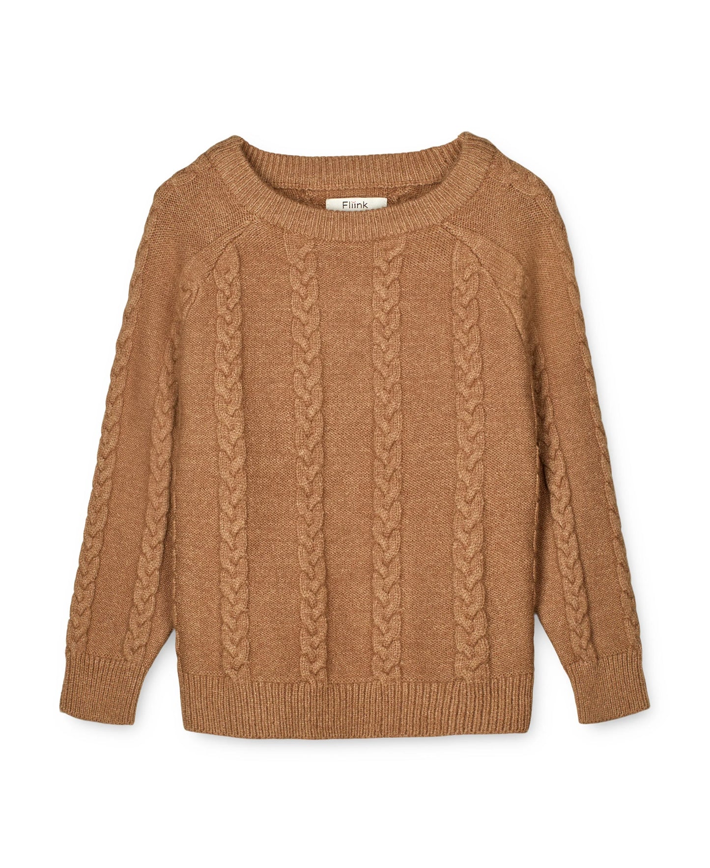 Benna Cable Knit Pullover - Tigers Eye | Fliink