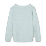 Benna Square Knit Pullover (Ballad Blue) | Fliink