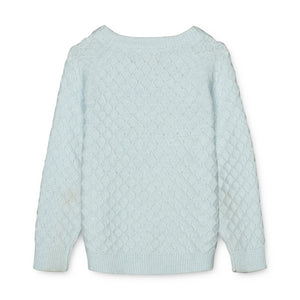 Benna Square Knit Pullover (Ballad Blue) | Fliink